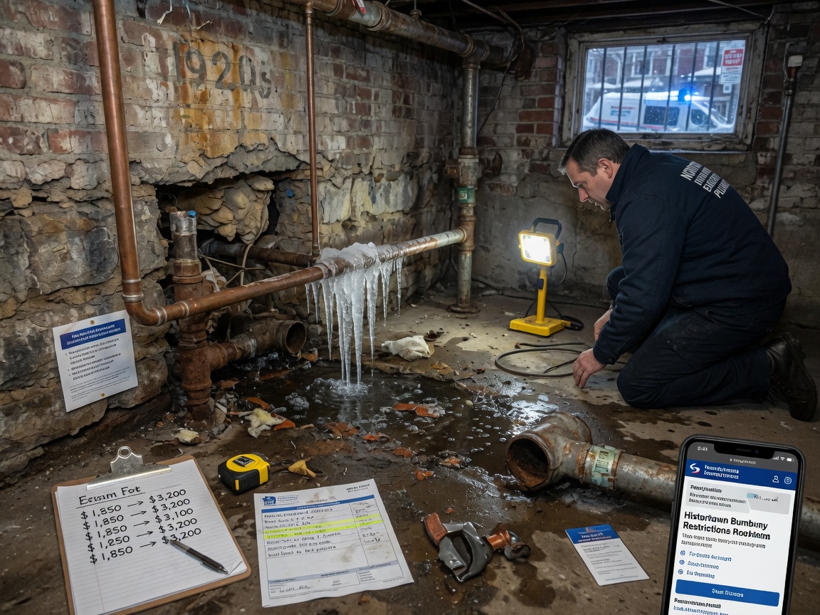 What Affects Burst Pipe Repair Costs in Norristown