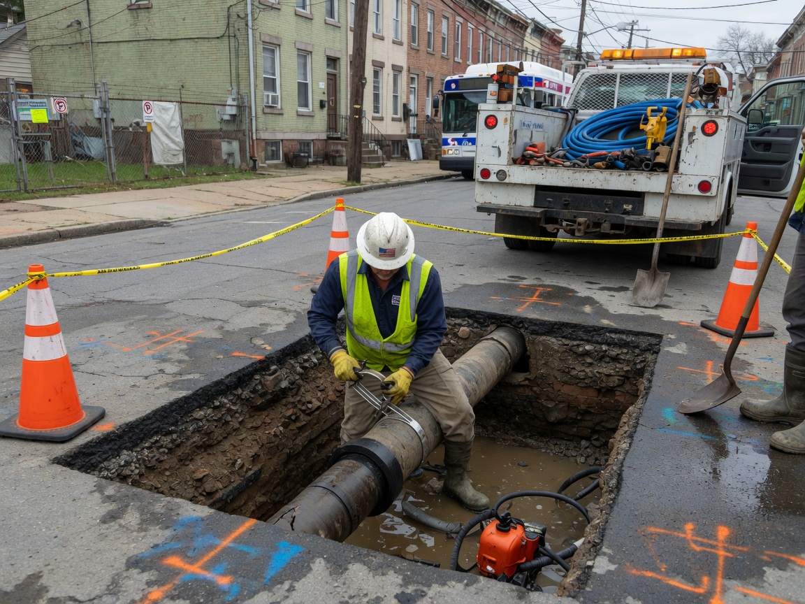 Water Line Repair in Norristown, PA